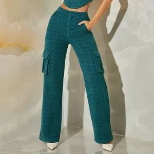 Oh Polly Pants Jumpsuits Oh Polly Tall Tweed Straight Leg